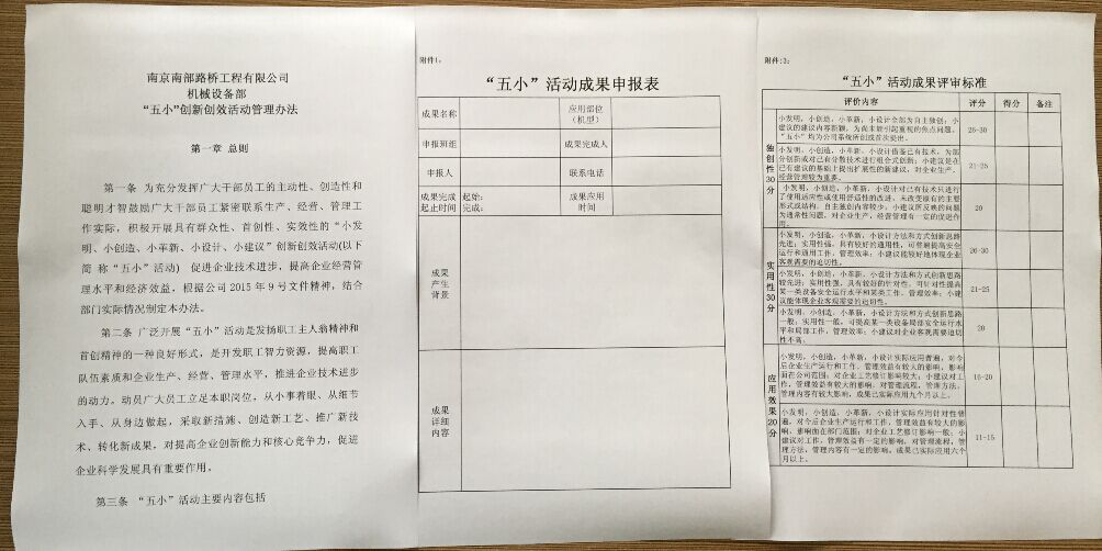 設備部開展“五小”活動半年度評比